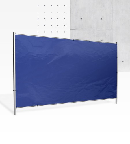 ogrodzenie tymczasowe budowlane - osprzęt - przęsło tymczasowe z plandeką -plandeka_niebieska.jpg