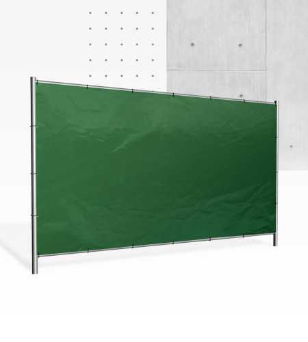 ogrodzenie tymczasowe budowlane - osprzęt - przęsło tymczasowe z plandeką - plandeka_zielona.jpg
